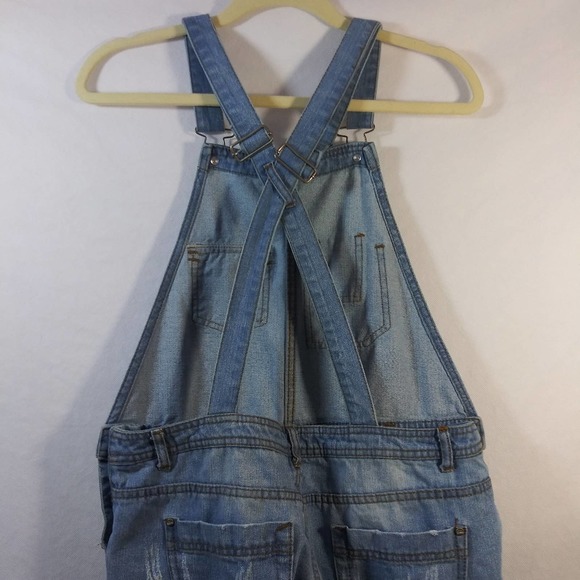 Ci Sono Denim Collection Bib Overalls Ripped Distressed Size Small - Picture 9 of 12